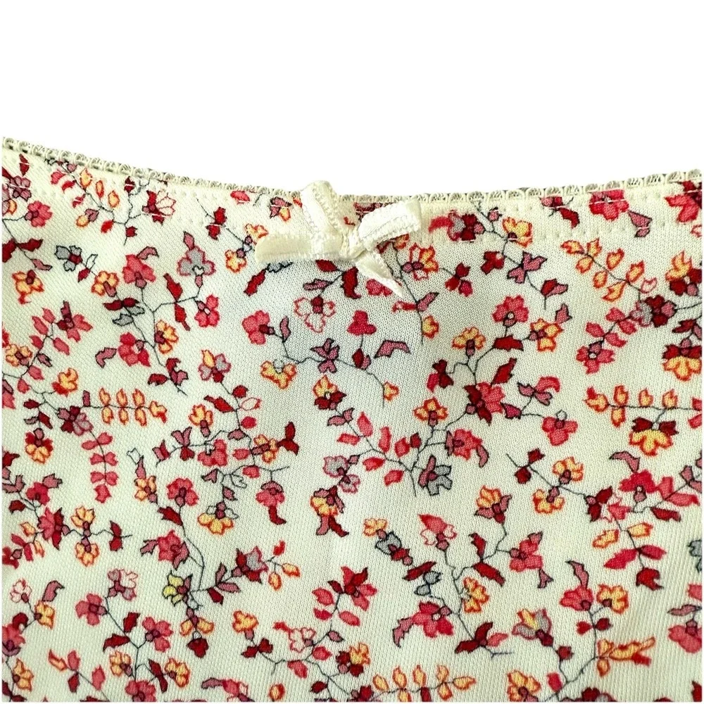 Vintage Y2K The Limited Mini Skirt‎ Womens Medium Pink Cream Floral Cottagecore